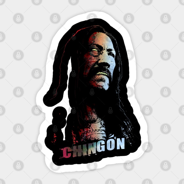 Chingon Sticker by blackdrawsstuff